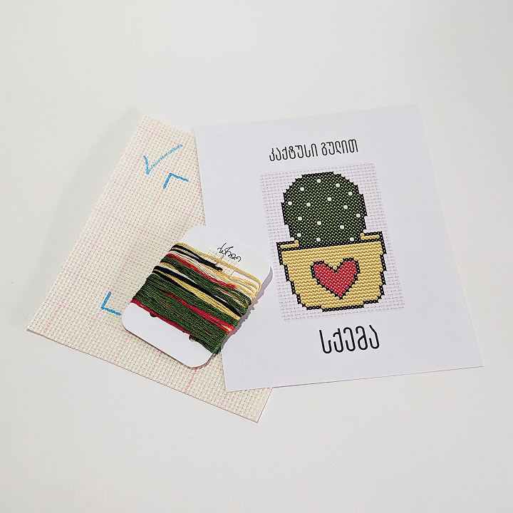 Cactus With Heart - Embroidery Kit